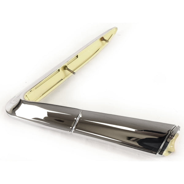 1957 Chevy Bel Air/210/150 Quarter Vertical & Top Fin Moulding Kit W/Bolt-on Insert 1 Piece Style RH.