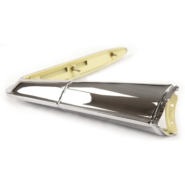 1957 Chevy Bel Air/210/150 Quarter Vertical & Top Fin Moulding Kit W/Bolt-on Insert 1 Piece Style RH.