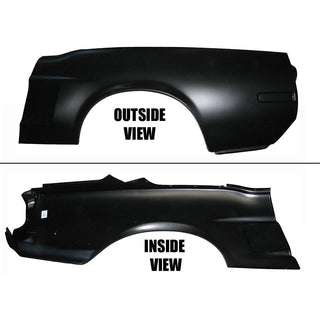 1968 Ford Mustang Quarter Panel, OE Style, w/Indent & Recessed Side Marker - LH.