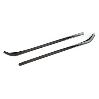 1966-1967 GM A BODY QUARTER WINDOW VERTICAL MOLDINGS -PAIR (INCL. GLASS RUBBER FILLER).