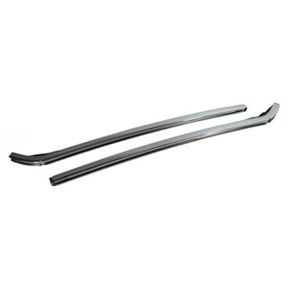 1966-1967 GM A BODY QUARTER WINDOW VERTICAL MOLDINGS -PAIR (INCL. GLASS RUBBER FILLER).