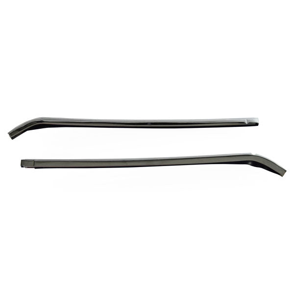 1966-1967 GM A BODY QUARTER WINDOW VERTICAL MOLDINGS -PAIR (INCL. GLASS RUBBER FILLER).