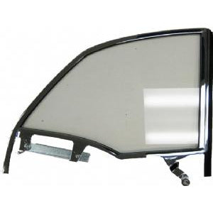 1955-1957 Chevy Convertible Quarter Window Frame Lower Chrome W/ Clear Glass RH - Classic 2 Current Fabrication