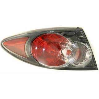 2006-2008 Mazda 6 Tail Lamp LH, Outer, Sport Type, W/o Turbo, Hatchback/sedan.