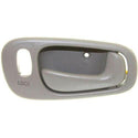 1998-2002 Toyota Corolla Front Door Handle RH, Deep Gray, Power Lock, w/Lock Hole.