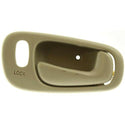 1998-2002 Toyota Corolla Front Door Handle RH, Beige, Power Lock, w/Lock Hole.