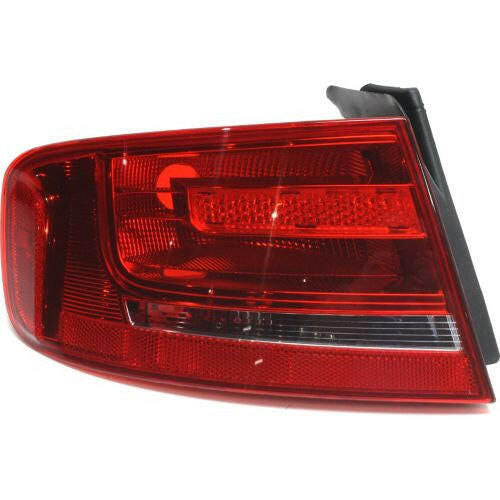 2010-2012 Audi S4 Tail Lamp LH, Outer, Lens And Housing, Bulb Type, Sedan.