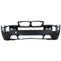 2007-2010 BMW X3 Front Bumper Cover, Textured, w/o Park Distance Control.