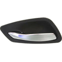 2006-2012 BMW 3- Front Door Handle LH, Satin Chrome Lever/Black Housing.