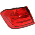 2012-2016 BMW 3 Series Tail Lamp LH, Outer, Lens And Housing, Sedan.