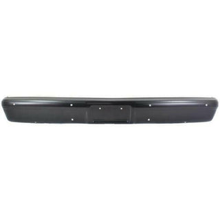 1983-1986 GMC C3500 Front Bumper, Black, Without Impact Strip Holes.