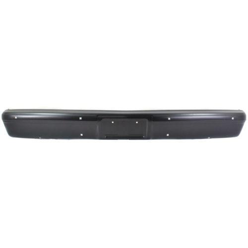 1987 Chevy V10 Front Bumper, Black, Without Impact Strip Holes.