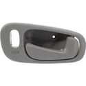 1998-2002 Toyota Corolla Front Door Handle RH, Gray, Power Lock, w/Lock Hole.