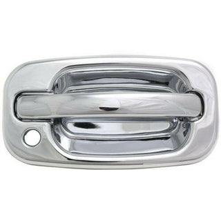 2000-2006 GMC Yukon Rear Door Handle, Back Door, All Chrome, Split Type Door.