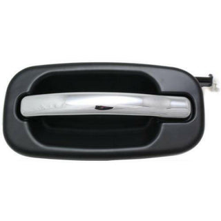 2000-2007 GMC Sierra Rear Door Handle LH Lvr+smth Blk Bezel, w/o Keyhole.