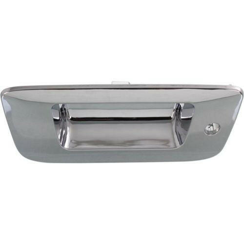2007-2014 GMC Sierra Tailgate Handle Bezel, All Chrome, W/Keyhole.
