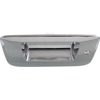 2007-2014 GMC Sierra Tailgate Handle Bezel, All Chrome, W/Keyhole.