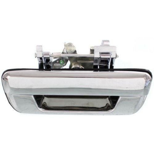 2004-2011 GMC Canyon Tailgate Handle, All Chrome, W/o Keyhole, Plastic.