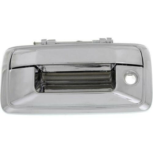 2014-2015 Chevy Silverado Tailgate Handle, Outside, Chrme+metal, W/o Camera.