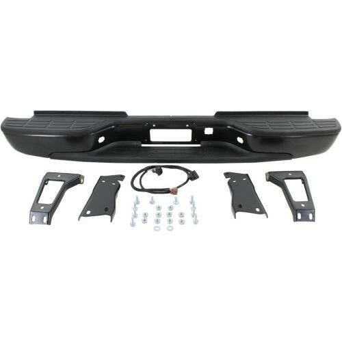 2001-2007 Chevy Silverado Step Bumper, Assy, Black, Steel, Fleetside.