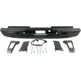 2001-2007 Chevy Silverado Step Bumper, Assy, Black, Steel, Fleetside.