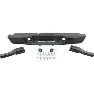 1998-2003 Chevy S-10 Pickup Step Bumper, Assy, Black, Steel, Fleetside.