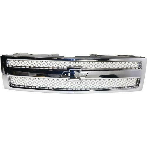 2012-2013 Chevy Silverado 1500 Grille, Mesh Insert, Chrome - NSF.