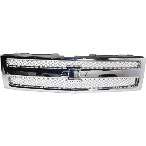 2012-2013 Chevy Silverado 1500 Grille, Mesh Insert, Chrome - NSF - Classic 2 Current Fabrication