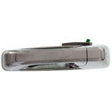 2009-2016 Dodge Ram Rear Door Handle LH, Outside, All Chrome, W/o Keyhole.