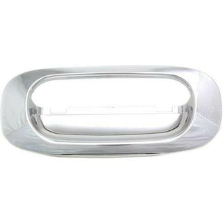 1997-2011 Dodge Dakota Tailgate Handle, Bezel Only, All Chrome, W/o Keyhole.