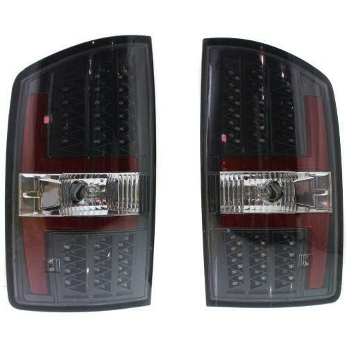 2007-2008 Dodge Full Size Pickup 07-08 Led Clear Tail Lamp, Set.