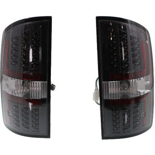 2007-2008 Dodge Full Size Pickup Led Clear Tail Lamp, Carbon Fiber, Set - Classic 2 Current Fabrication