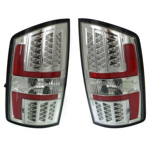 2007-2008 Dodge Full Size Pickup 07-08 Led Clear Tail Lamp, Set.