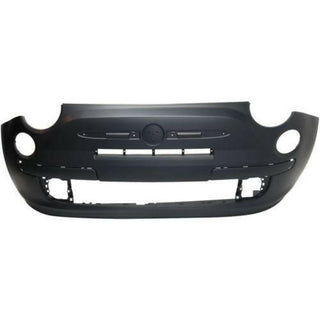 2012-2015 Fiat 500 Front Bumper Cover, HB, w/Fog Light Hole & Chrome Insert.