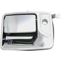 1999-2016 Ford F-150 Pickup Front Door Handle LH, Outside, All Chrome, W/ Keyhole.