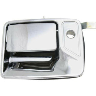 1999-2016 Ford F-150 Pickup Front Door Handle LH, Outside, All Chrome, W/ Keyhole.