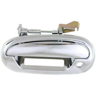 1997-2004 F-150 Pickup Front Door Handle LH, All Chrome, w/Keyhole, w/Padhole.