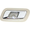 2010-2014 Ford Taurus Rear Door Handle LH, Chrome Lever/Beige Housing.