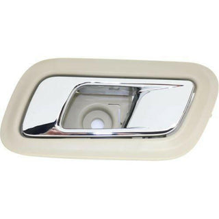 2010-2014 Ford Taurus Rear Door Handle LH, Chrome Lever/Beige Housing.
