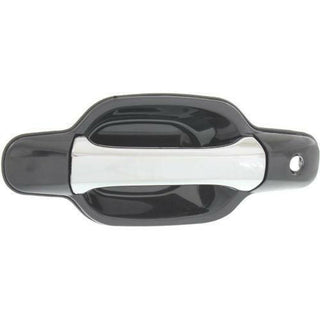 2004-2012 GMC Canyon Front Door Handle LH, Chrome/smooth Blk Hsg..
