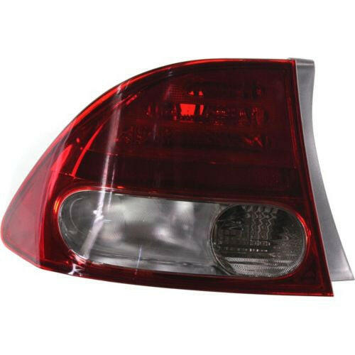 2009-2011 Honda Civic Tail Lamp LH, Outer, Lens And Housing, Sedan.