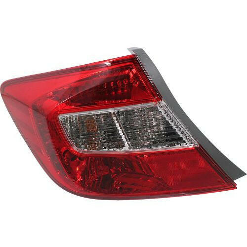 2012 Honda Civic Tail Lamp LH, Assembly, Sedan, Exc Hybrids-Capa.
