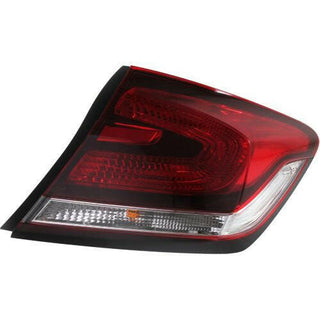 2013-2015 Honda Civic Tail Lamp RH, Outer, Assembly, Sedan - Capa.