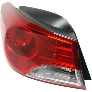 2011-2013 Hyundai Elantra Tail Lamp LH, Outer, Bulb Type, Sedan-Capa.