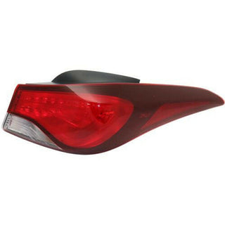 2014-2016 Hyundai Elantra Tail Lamp RH, Outer, Bulb Type, Sedan/Coupe.