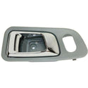 2003-2008 Honda Pilot Front Door Handle LH, Inside, Chrome+green, Plastic.