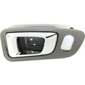 2003-2008 Honda Pilot Front Door Handle RH, Inside, Chrome+gray, Plastic.