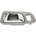 2003-2008 Honda Pilot Front Door Handle LH, Inside, Chrome+gray, Plastic.