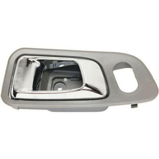 2003-2008 Honda Pilot Front Door Handle LH, Inside, Chrome+gray, Plastic.