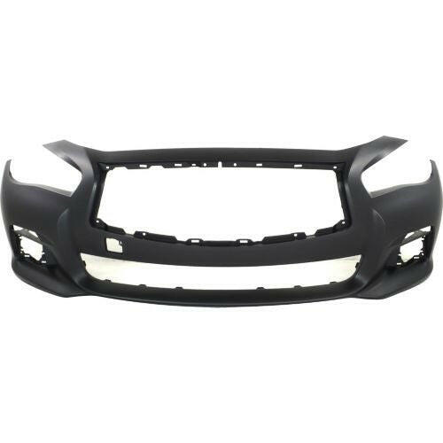 2014-2015 Infiniti Q50 Front Bumper Cover, w/o Object Sensors, Exc Sport-CAPA.